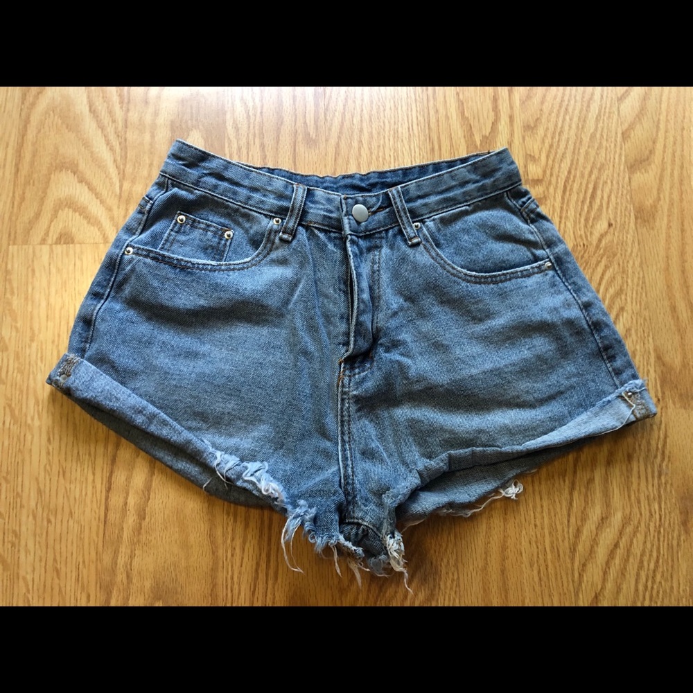 High-rise Denim Shorts